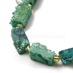 Electroplated Natural Druzy Agate Beads Strands&nbsp;G-R012-A02-06