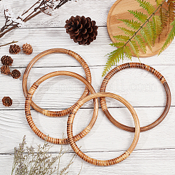 Rattan Woven Wood Bag Handles&nbsp;WOOD-PH0008-95