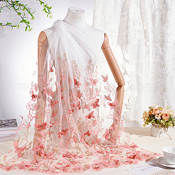 Polyester Embroidery Butterfly Flower Fabric&nbsp;SENE-WH0003-52