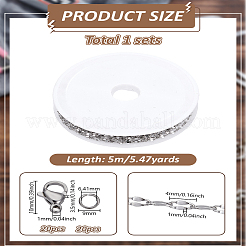 DIY Stainless Steel Dapped Chain Bracelet & Necklaces Making Kits&nbsp;DIY-LP0004-55