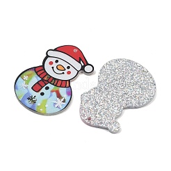 Christmas Themes Opaque Printed Acrylic Pendants&nbsp;OACR-B037-03