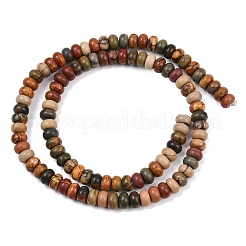 Natural Polychrome Jasper/Picasso Stone/Picasso Jasper Beads Strands&nbsp;G-L647-D10-4x6mm