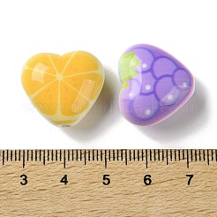 Printed Opaque Acrylic Beads&nbsp;MACR-F087-05