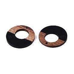 18Pcs 9 Styles Opaque Resin & Walnut Wood Pendants&nbsp;RESI-N053-04