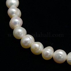 Natural Cultured Freshwater Pearl Beads Strands&nbsp;X1-PEAR-N013-06I