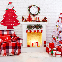 Christmas Tree Felt Fabric Pendant Decorations with Advent Calendar&nbsp;DIY-WH0032-26