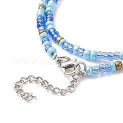 Glass Seed Beaded Two Loops Wrap Bracelet for Women&nbsp;BJEW-JB09216