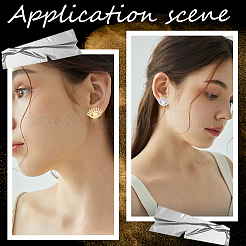 18 Pairs 2 Colors 304 Stainless Steel Eye Stud Earring Finding&nbsp;STAS-CN0001-34