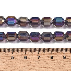 Electroplate Transparent Column Glass Beads Strands&nbsp;EGLA-A043-02-AB05