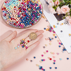 20 Colors Spray Painted ABS Plastic Imitation Pearl Beads&nbsp;OACR-SC0001-43