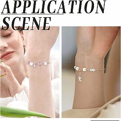 12Pcs 3 Colors Brass Box Chain Slider Bracelet Making&nbsp;KK-NB0001-79
