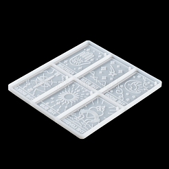 The Sun/Star/World Tarot Card DIY Pendant Silicone Molds Set&nbsp;DIY-A046-04