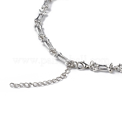 Alloy Skull Bib Necklace&nbsp;LS-NJEW-L175-01AS