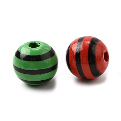 Printed Schima Wood Beads&nbsp;WOOD-L022-03B-01