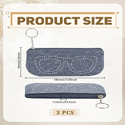 3Pcs Felt Glasses Case&nbsp;AJEW-LP0002-29