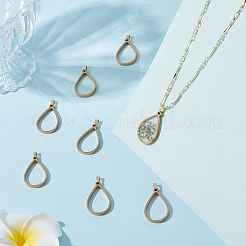 10Pcs 304 Stainless Steel Open Back Bezel Pendants&nbsp;HJEW-UN00105