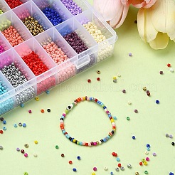 DIY 8/0 Glass Seed Beads Stretch Bracelet Making Kits&nbsp;DIY-YW0001-95