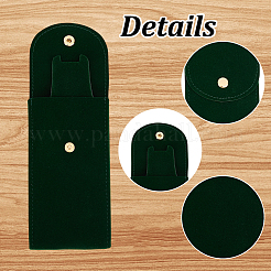6Pcs 6 Colors Plush Cloth Watch Storage Pouches with Snap Button&nbsp;TP-DR0001-04