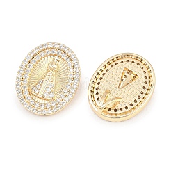 Religion Brass Micro Pave Clear Cubic Zirconia Pendants&nbsp;KK-H287-03A-G