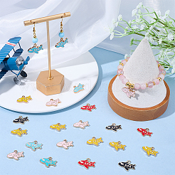 40Pcs 5 Colors Alloy Enamel Pendants&nbsp;ENAM-SC0008-19