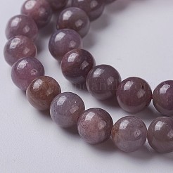 Natural Gemstone Ruby Round Beads Strands&nbsp;G-O017-8mm-06