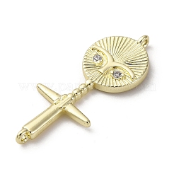 Brass Micro Pave Cubic Zirconia Pendants&nbsp;KK-Q070-01A-G