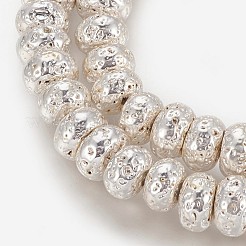 Electroplated Natural Lava Rock Beads Strands&nbsp;G-P400-06