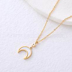 Amie Lunbi Moon Shell Pendant Necklace for Women Simple Elegant Jewelry&nbsp;ZT5606