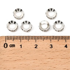 Brass Rhinestone Spacer Beads&nbsp;RB-A020-7mm-01S