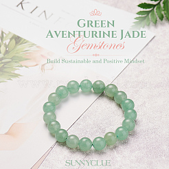 Natural Green Aventurine Round Beads Stretch Bracelets&nbsp;BJEW-PH0001-10mm-24