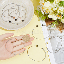 10Pcs 5 Colors Stainless Steel Cuff Torque Bangle Making&nbsp;STAS-SC0021-18