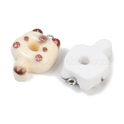 Cat Shape Donut Resin Pendants&nbsp;RESI-Z034-03P