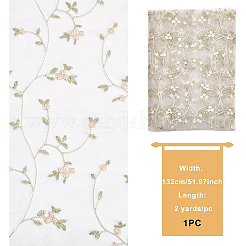 Polyester Mesh Embroidered Lace Trim&nbsp;OCOR-WH0073-72
