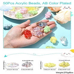 50Pcs Acrylic Beads&nbsp;OACR-CJ0002-12