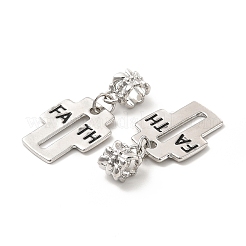Rack Plating Alloy European Dangle Charms&nbsp;PALLOY-P289-03P