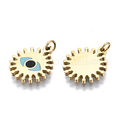 316 Surgical Stainless Steel Enamel Charms&nbsp;STAS-S116-400B-G