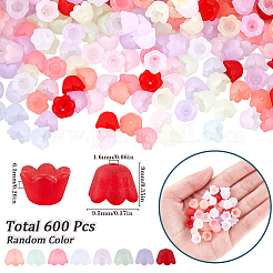 600Pcs Transparent Acrylic Bead Caps&nbsp;FACR-SP0001-01