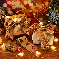 3Pcs 3 Styles Christmas Theme Burlap Ribbon Jute Ribbon&nbsp;OCOR-FG0001-63
