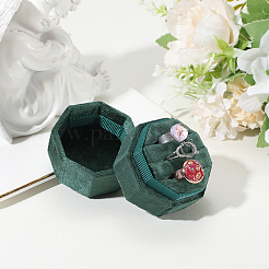 Velvet Cover Plastic Couple Ring Box&nbsp;VBOX-WH20003-001H