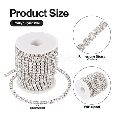 Brass Rhinestone Strass Chains&nbsp;CHC-TAC0005-03S