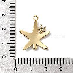 Starfish Brass Micro Pave Cubic Zirconia Pendant Rhinestone Settings&nbsp;KK-H089-25G
