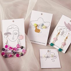 100Pcs 5 Style Cardboard Jewelry Display Cards&nbsp;CDIS-SZ0001-20