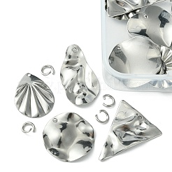 16Pcs 8 Style 201 Stainless Steel Pendants&nbsp;DIY-FS0005-37P