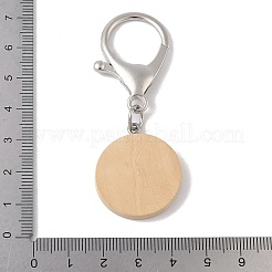 Wooden Flat Round Pendant Decorations&nbsp;STAS-P408-06P