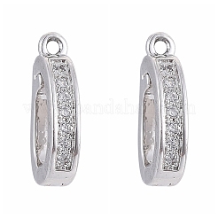 Brass Micro Pave Cubic Zirconia Enhancer Shortener Pendant Bails&nbsp;ZIRC-P007-03P-NR