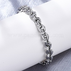 304 Stainless Steel Oval Link Chain Bracelets for Women Men&nbsp;BJEW-R018-15P