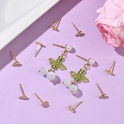 SHEGRACE Brass Stud Earring Findings&nbsp;XGR0027G-40G