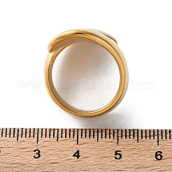 Ion Plating(IP) 304 Stainless Steel Plain Band Wrap Cuff Ring&nbsp;RJEW-L103-01-G