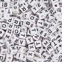 40OPcs Acrylic Horizontal Hole Letter Beads&nbsp;SACR-PA0001-07A