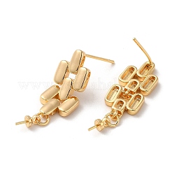 Brass Stud Earring Findings&nbsp;KK-P239-08G